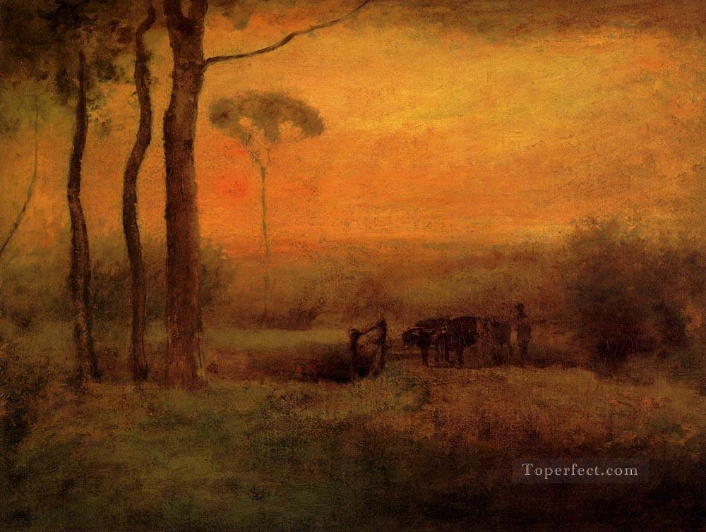 Pastoral Landscape At Sunset Tonalist George Inness Oil Paintings